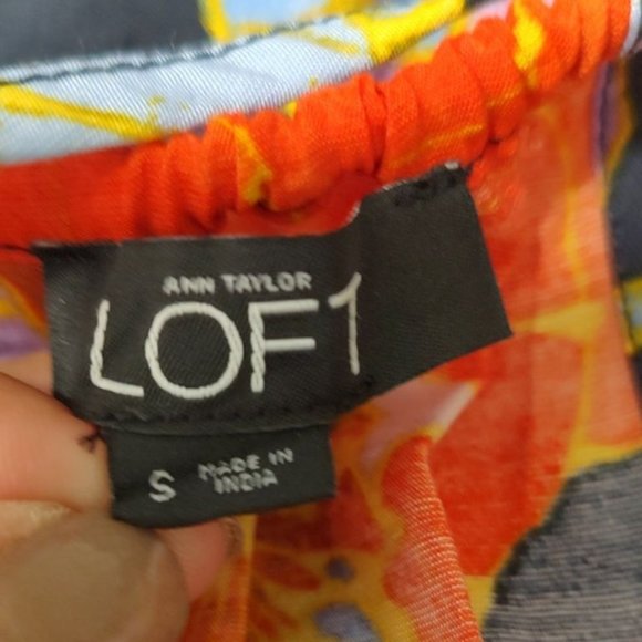 LOFT Romper S Floral Full Bloom Halter Lilac Blue Multi NEW - Picture 10 of 10